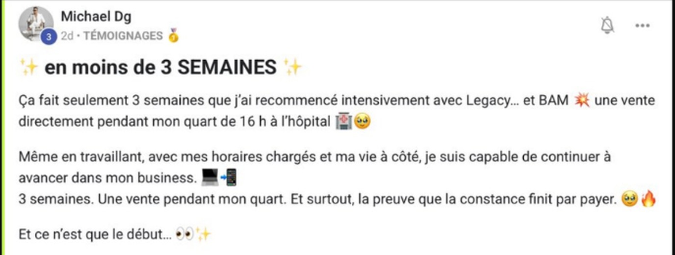 Témoignage de Michael Dg : une vente en moins de 3 semaines
